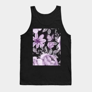 Butterfly and Flower Pattern Tank Top
